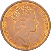 Monnaie, Isle Of Man, Elizabeth II, 2 Pence, 1992, Pobjoy Mint, SUP, Bronze - Eiland Man