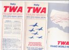 B1406 - AVIAZIONE - Brochure ORARI VOLI TRANSATLANTICI TWA 1975/76 - Welt