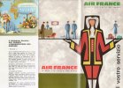 B1419 - AVIAZIONE - Brochure AIR FRANCE 1963/BOEING JET INTERCONTINENTAL/AEREI CARAVELLE/MAP - Advertenties