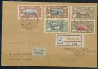 AEROPHILATELIE -vf  ICELAND - ISLAND - 1930 REGISTERED First Day COVER Reykjavik To England - Set Yv. # A4/A8 - Sc C4/C8 - Aéreo