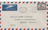 Afrique Du Sud Yvert 107 Animal Gnou Lettre Avion 21/5/1947  Pour Bordeaux France - Briefe U. Dokumente