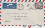 Afrique Du Sud Yvert 105 Animal Gnou Lettre Avion 6/6/1947  Pour Bordeaux France - Briefe U. Dokumente