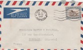 Afrique Du Sud Yvert 105 Animal Gnou Lettre Avion 24/7/1947  Pour Bordeaux France - Lettres & Documents