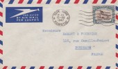 Afrique Du Sud Yvert 105 Animal Gnou Lettre Avion 15/12/1947  Pour Bordeaux France - Storia Postale