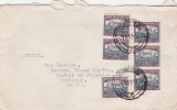 Afrique Du Sud Yvert 150 + 153 Paire + Bande De 3 Verticale  Lettre Avion 7/8/1951  Pour Bordeaux France - Lettres & Documents