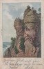 Litho AK Basteifelsen Bastei Aussicht Gesicht Sächsische Schweiz Bei Rathen Wehlen Königstein Schandau Walther Schmidt - Bastei (sächs. Schweiz)