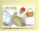 TIMBRES - STAMPS - CAP VERTE / CAPE VERDE - 2002 - VANNERIE - TIMBRE OBLITÉRÉ - Kaapverdische Eilanden