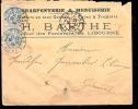 YVERT N°111 SUR LSC 0 ENTETE COMMERCIALE Obli. Type 84 Libourne En 1908  Lot 8022 - 1900-29 Blanc