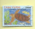 TIMBRES - STAMPS - CAPE VERDE / CAP VERT - 2002 - MARINE FAUNE - TURTLE - TIMBRE OBLITÉRÉ CLÔTURE DE SERIE - Kaapverdische Eilanden