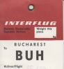 Airplane Transportation Ticket Bucuresti Bucharest - Germany Democratic Republic Airlines - Airplane IF-400 - RARE - Europe