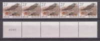 R89a **, Strook Met Nummer Van 4 Cijfers, Kramsvogel, Buzin, Cote = 420 € (X08986) - Coil Stamps