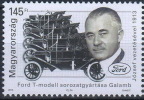 HUNGARY 2013 PEOPLE Cars Ford JOZSEF GALAMB - Fine Set MNH - Unused Stamps