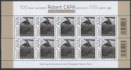 HUNGARY 2013 EVENTS 100 Years From The Birth Of ROBERT CAPA - Fine Sheet MNH - Unused Stamps
