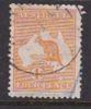 Australia 1913 First Watermark Kangaroo SG 6, 4d Orange Used - Oblitérés