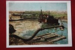 Russian Asia. Karakum Canal. OLD Soviet PC. 1957 - Turkmenistan