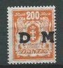 Allemagne - Danzig  - Service - 1922 - Michel 38 - Neuf * - Dienstmarken