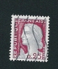 N° 1263 Marianne De Decaris 0.25 1960 France  Oblitéré Rouge Et Gris Foncé - 1960 Marianne (Decaris)