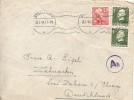 SUEDE LETTRE CENSUREE POUR L'ALSACE 1944 - 1930- ... Coil Stamps II