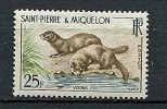 (cl. 5 - P.34) St Pierre Et Miquelon ** N° 361 (ref. Michel Au Dos)  -  Le Vison - - Unused Stamps