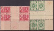 1945-30 CUBA 1945 CENTER OF SHEET. SOCIEDAD ECONOMICA GUTTER PAIR SET USADA. - Gebruikt