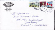Canada OYEN GREENHOUSES Ltd., OYEN Alberta 1992? Cover Lettre Denmark Flag Flagge Black Cropwberry - Covers & Documents