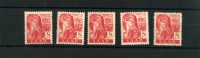 - SARRE 1947/56 . TIMBRES DE 1947 . NEUFS SANS CHARNIERE . - Neufs