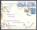 1942 , CASTELLÓN , SOBRE COMERCIAL CIRCULADO ENTRE BURRIANA Y NUREMBERG , TRÁNSITO , CENSURAS - Storia Postale