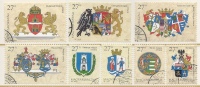 HUNGARY - 1997. Coat Of Arms Of Budapest And Counties I. USED!!! Mi: 4424-4427,4440,4441-4443. - Usado