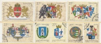 HUNGARY - 1997. Coat Of Arms Of Budapest And Counties I. USED 4!!! Mi: 4424-4427,4440,4441-4443. - Usado