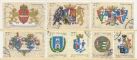 HUNGARY - 1997. Coat Of Arms Of Budapest And Counties I. USED 4!!! Mi: 4424-4427,4440,4441-4443. - Usati