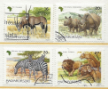 HUNGARY - 1997. African Animals / Lion / Gazella  USED!!!   IV.  Mi: 4450-4453. - Usado