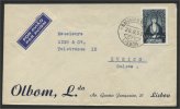 PORTUGAL, AIRPOST COVER WITH 3.50 ESC 1953 TO SWITZERLAND - Lettres & Documents