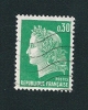 N° 1536A  Marianne De Cheffer 0,30 Vert France  Oblitéré  1967-69 - 1967-1970 Marianna Di Cheffer