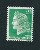 N° 1536A  Marianne De Cheffer 0,30 Vert France  Oblitéré  1967-69 - 1967-1970 Marianne (Cheffer)