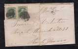 Brazil Brasil 1875 Cover 2x 100R Second Rate Rio De Janeiro - Covers & Documents