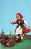 USSR Soviet Postcard - Mushroom Picking - Belorusian National Costume - Printed 1967 - Pilze