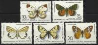 URSS RUSSIE Papillons (Yvert N° 5285/89)  ** MNH Perforate - Mariposas