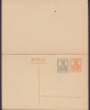 Deutsches Reich Postal Stationery Ganzsache Amtlicher Postkarte 2½/7½ Pf. Germania M. Antwort (2 Scans) - Tarjetas