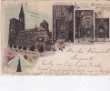 PIONNIERE 1899 . GRUSS AUS STRASSBURG (67) Multivues Dt Das Münster , Thumpitz, Astronomische Uhr , Inmeres, Hauptportal - Strasbourg