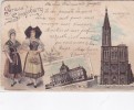 PIONNIERE 1899 . GRUSS AUS STRASSBURG (67) Multivues Dont Kaiserpalais, Das Münster &  Lorraine Et Alsacienne - Strasbourg