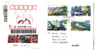 CHINA To LATVIA  Recomended Letter - STAMPS 1996 + 1999 + 2001 (lot - ZM - 202) - Luftpost