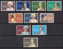 Great Britain Colonies Gambia Gibraltar 1980 - 10 Diff QUEEN MOTHERS 80th Birthday Royals Famous Ladies People Stamps - Gambie (...-1964)