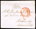 CORUÑA PREF. - SANTIAGO PE 35 - CARTA CIRC. \"S\" AL DORSO - ...-1850 Prephilately