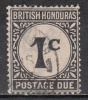 British Honduras     Scott No. J1   Used    Year   1923   Wmk 4 - Brits-Honduras (...-1970)