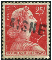 Pays : 189,06 (France : 4e République)  Yvert Et Tellier N° : 1011 C (o) Type I, Griffe Linéaire - 1955-1961 Marianne Of Muller