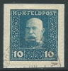 1915 AUSTRIA UNGHERIA USATO POSTA DA CAMPO EFFIGIE 10 H - G035-3 - Eastern Austria