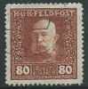 1915 AUSTRIA UNGHERIA USATO POSTA DA CAMPO EFFIGIE 80 H - G035 - Levant Autrichien