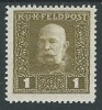 1915 AUSTRIA UNGHERIA POSTA DA CAMPO EFFIGIE 1 K MH * - G035 - Oostenrijkse Levant