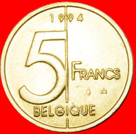 * FRENCH LEGEND (1994-2001): BELGIUM  5 FRANCS 1994 DIES I+A! LOW START  NO RESERVE! Albert II (1993-2013) - 5 Francs
