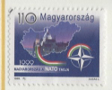 HUNGARY - 1999. Hungary Entrance Into NATO / Map Of Hungary USED!!  I.  Mi 4528. - Usado